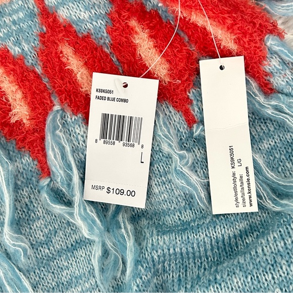 NWT Kensie Pullover Sweater With Fabric Tassel Fringe - Picture 6 of 10